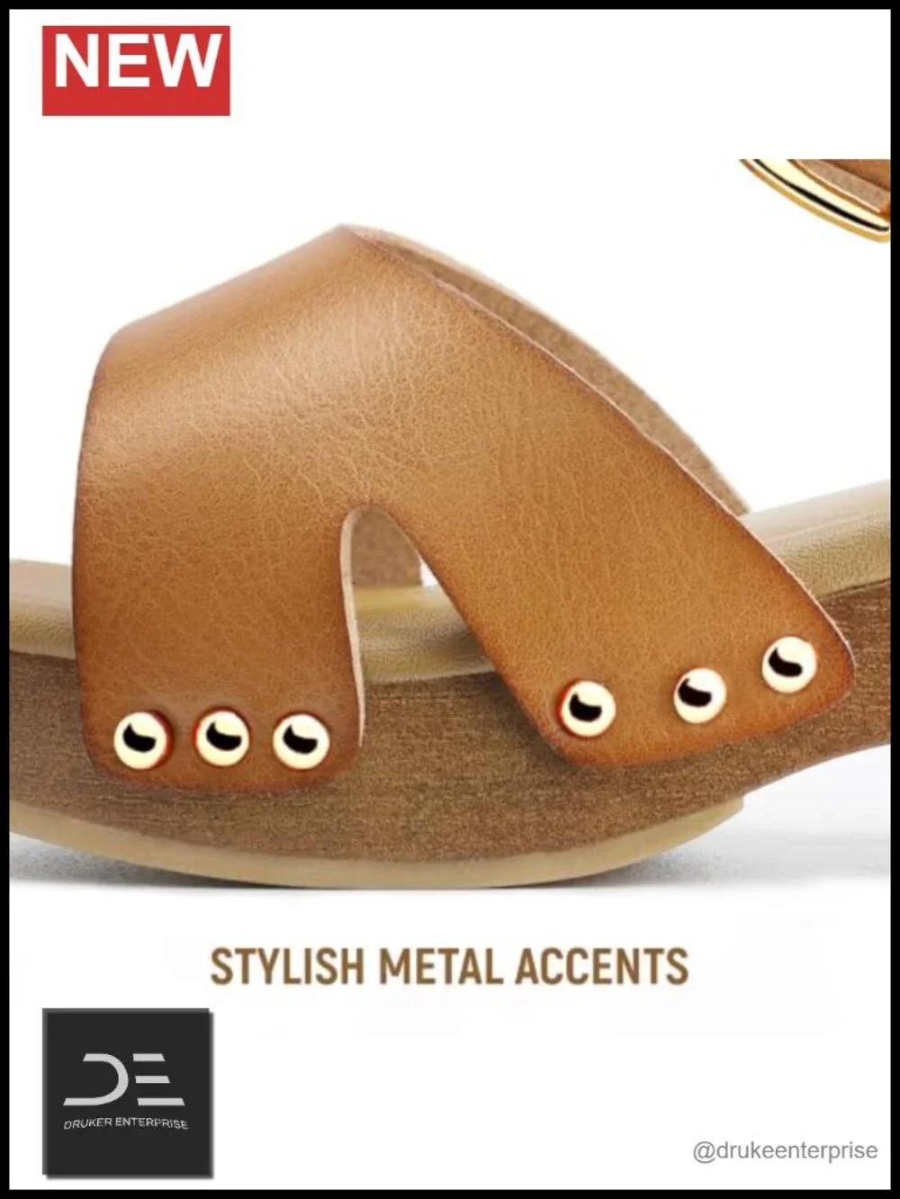 Girls Platform Sandals - Faux Leather Ankle Strap Open Toe Heels